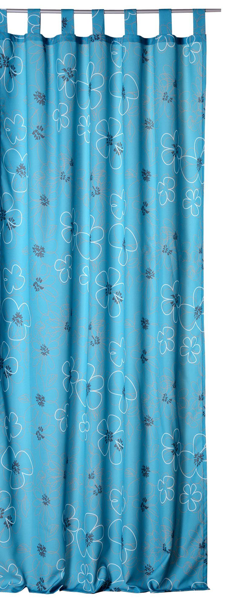 Haus und Deko Gardine Vorhang Übergardine Gardine blickdicht Blumenmuster S günstig online kaufen