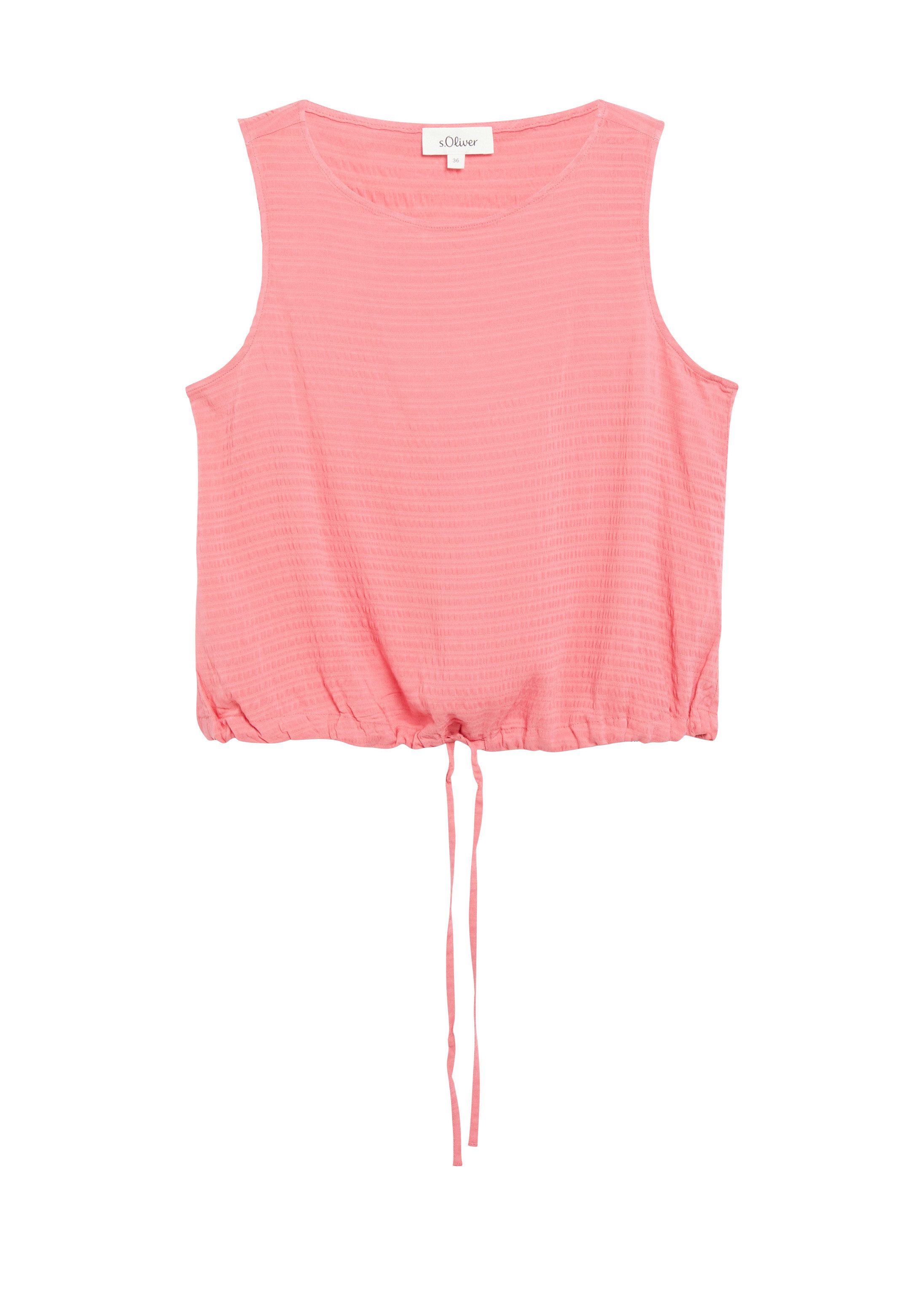 s.Oliver Blusentop Bluse Top aus Viskosemix mit regulierbarem Bund