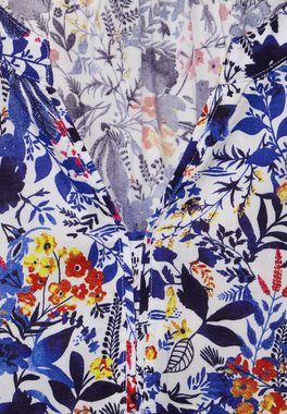 Cecil Klassische Bluse Cecil Tunikabluse mit Blumen Print in Vanilla Whit (1-tlg) Schleife