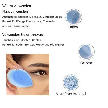 Houhence Make-up Schwamm Mikrofaser-Samt-Make-up-Schwamm, latexfrei, vielseitig einsetzbar