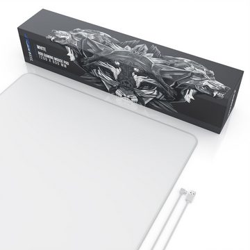Titanwolf Gaming Mauspad XXXL RGB 1200 x 600 mm Mousepad, weiß, 7 LED Farben + 4 Effektmodi, Präzision & Geschwindigkeit, abwaschbar