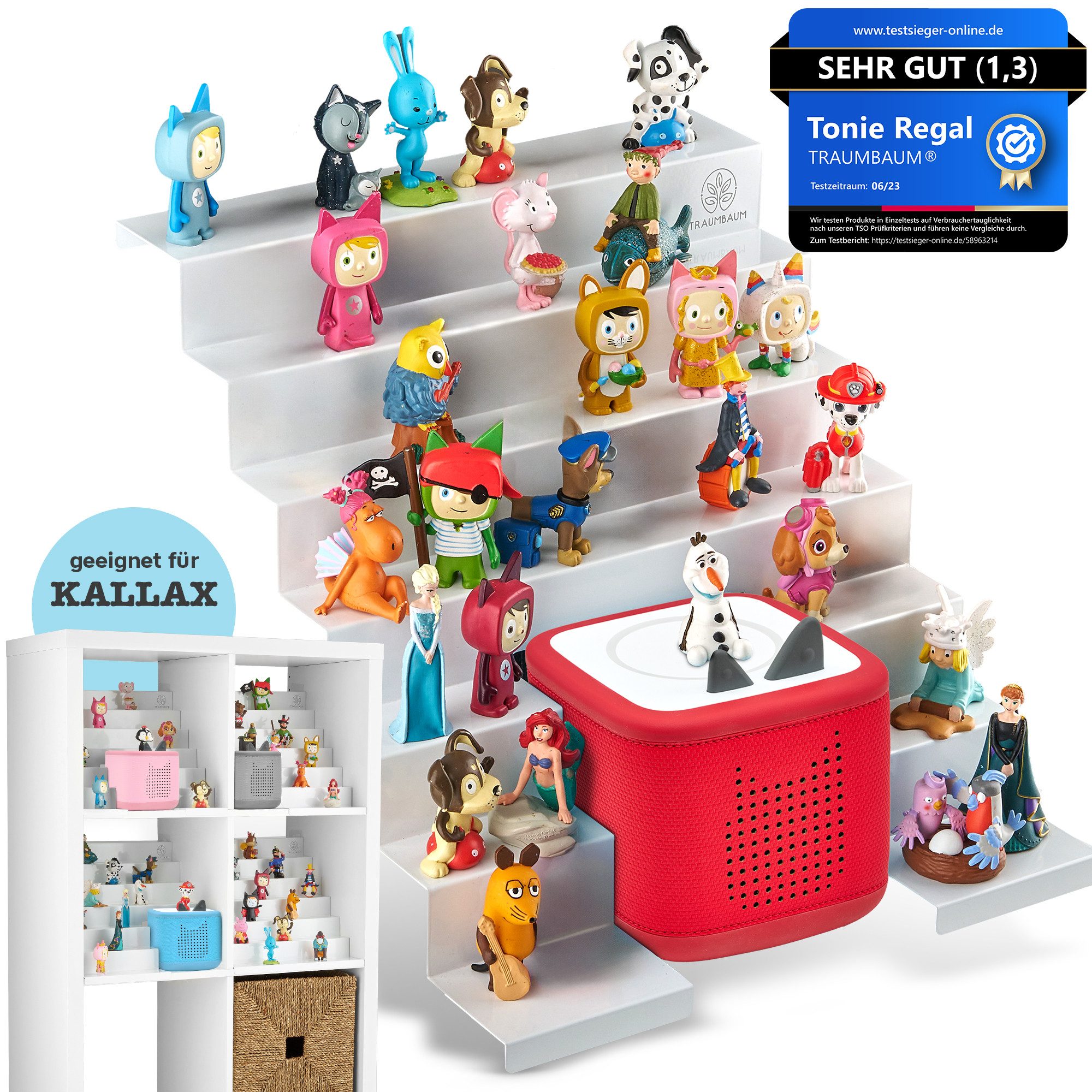 TRAUMBAUM® Kinderregal Tonie Regal als Einsatz für IKEA KALLAX, vollständig magnetisch