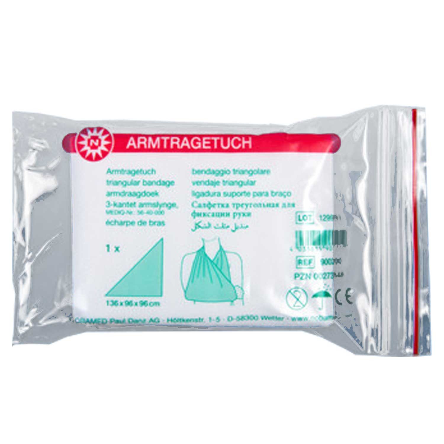 Nobamed Erste-Hilfe-Set Armtragetuch Weiss Vliesstoff