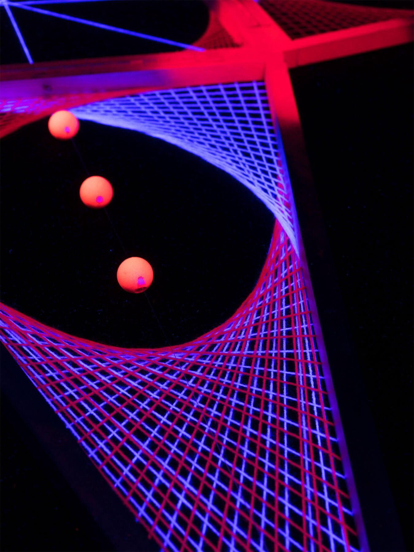 Pyramid "Convertible 3m, UV-aktiv, Schwarzlicht Schwarzlicht Dekoobjekt 3D Stern StringArt unter PSYWORK leuchtet Pink",