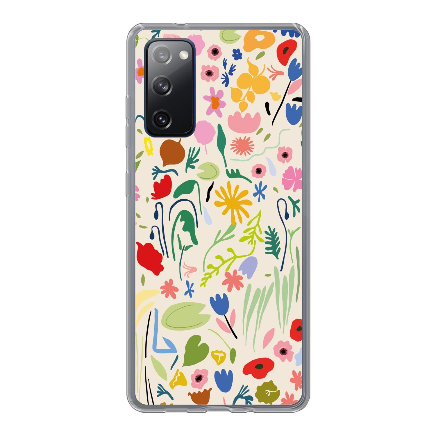 MuchoWow Handyhülle für Samsung Galaxy S20 FE Blumen - Muster - Pflanzen, Phone Case, Silikon, Schutzhülle Dünn