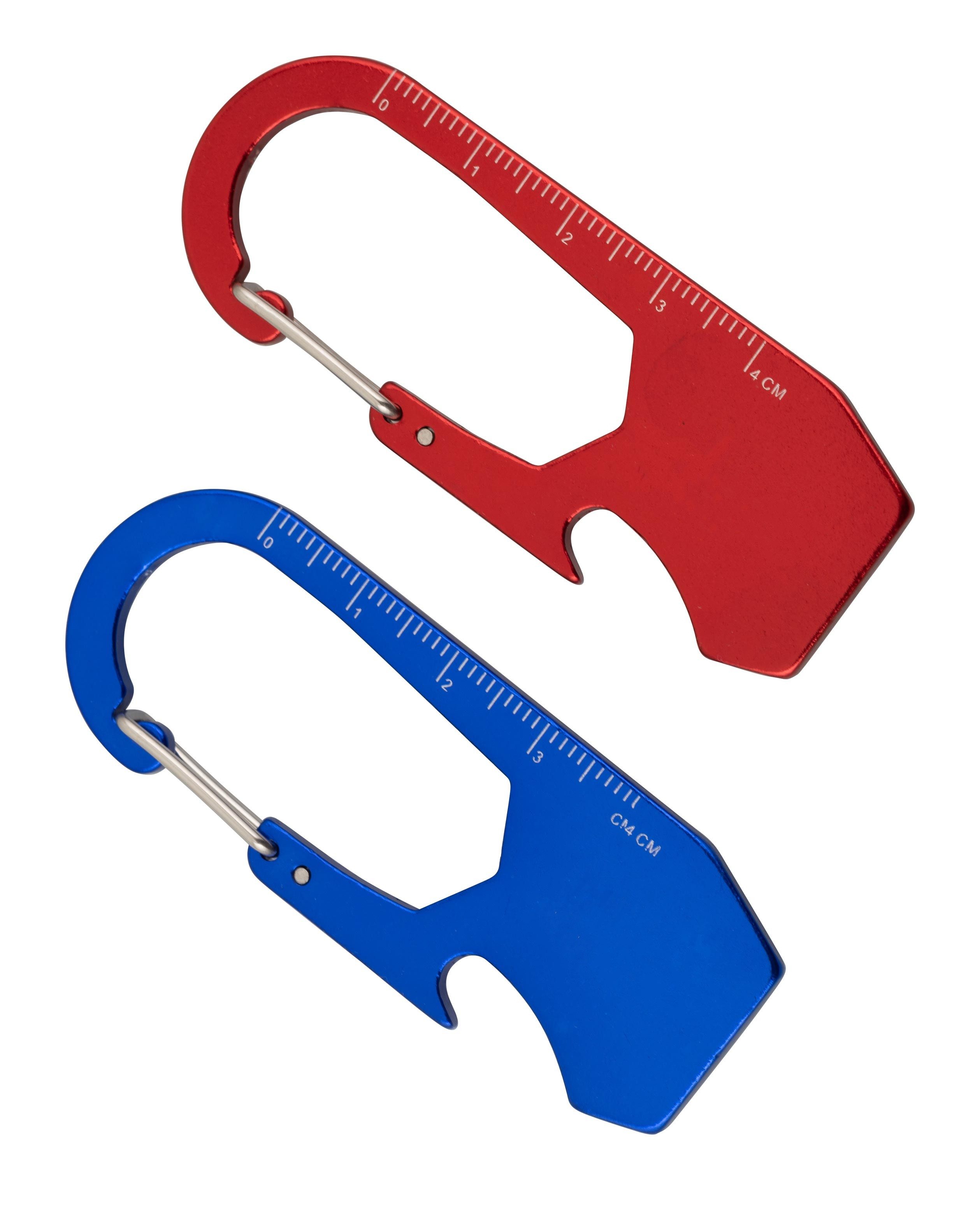 Schlüsselanhänger 2x Schlüsselanhänger mit Karabinerhaken,Flaschenöffner,Lineal / je 1x