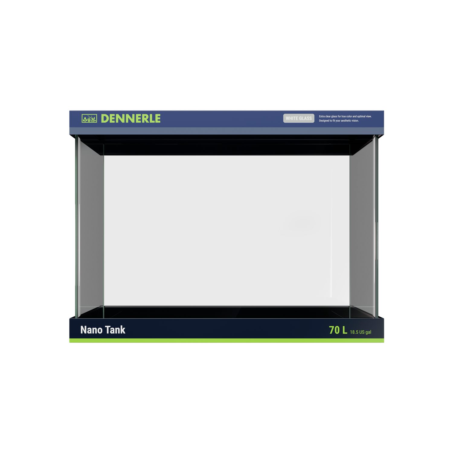 DENNERLE Aquarium Nano Tank White Glass