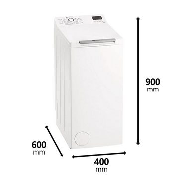BAUKNECHT Waschmaschine Toplader WATECO612N, 6,00 kg, 1200 U/min, Kindersicherung / Antiflecken / Startzeitvorwahl