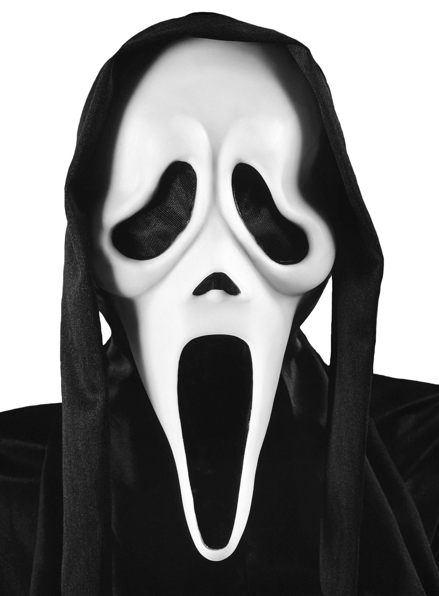 Fun World Verkleidungsmaske Scream Maske - Ghostface Geister Halloween Kostüm, Die Original Ghostface Maske aus den Scream Filmen