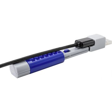 Renkforce Laptopschloss Renkforce USB-Kabel-Schloss RF-4695232 Silber, Blau Schlüsselschloss