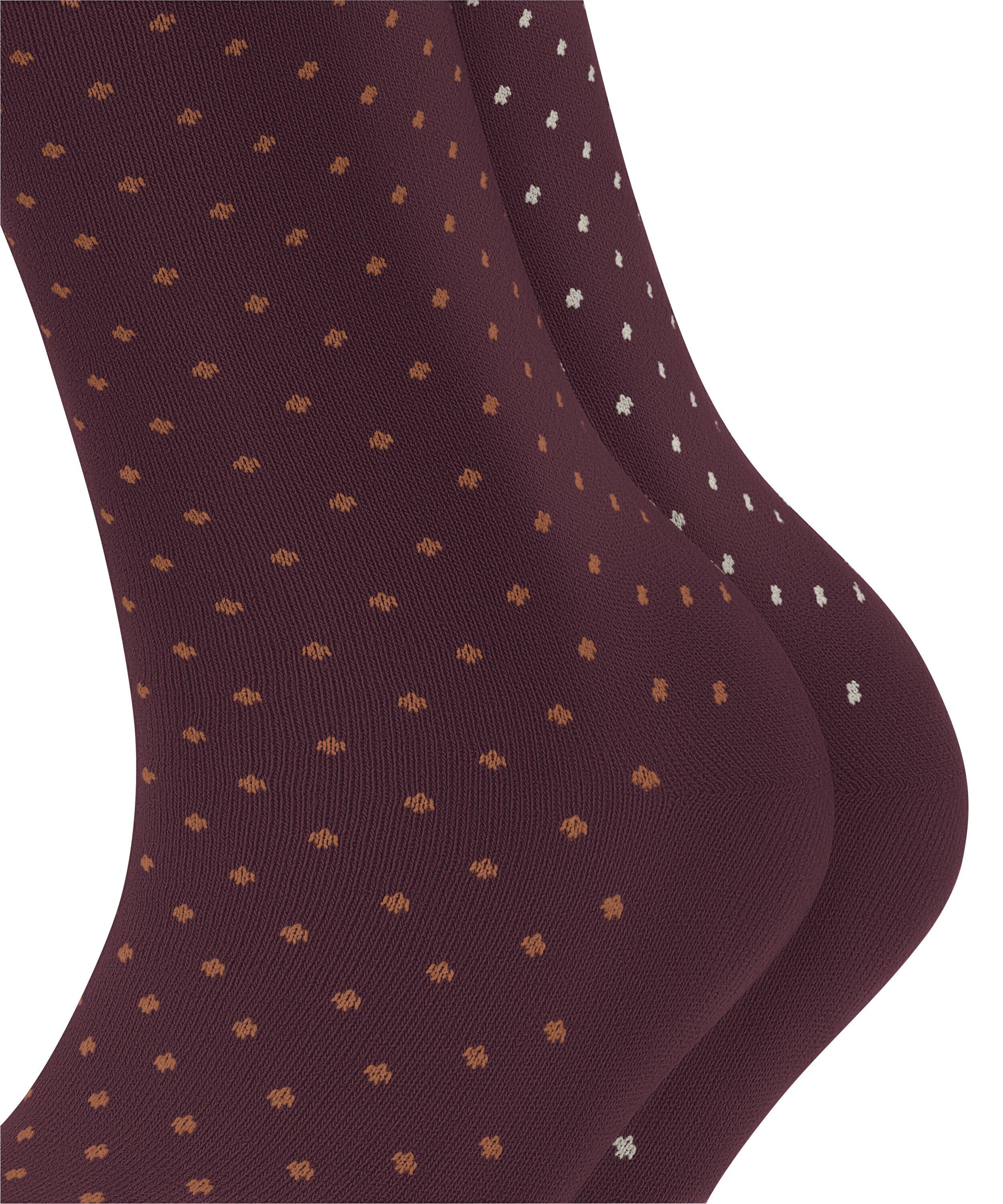 2-Pack claret (8375) Socken (2-Paar) Dot Fine Esprit