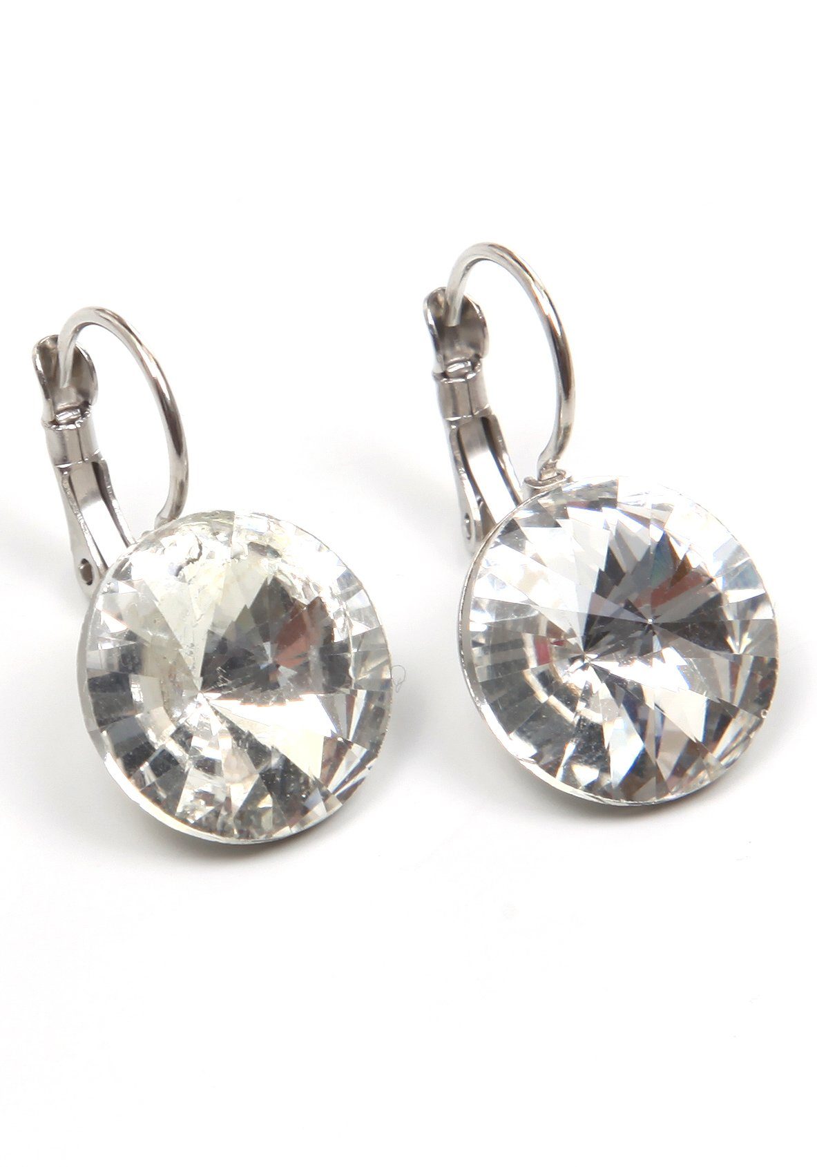 Firetti Paar Серьги leuchtend, bunt, rund, Made in Germany - mit Glasstein