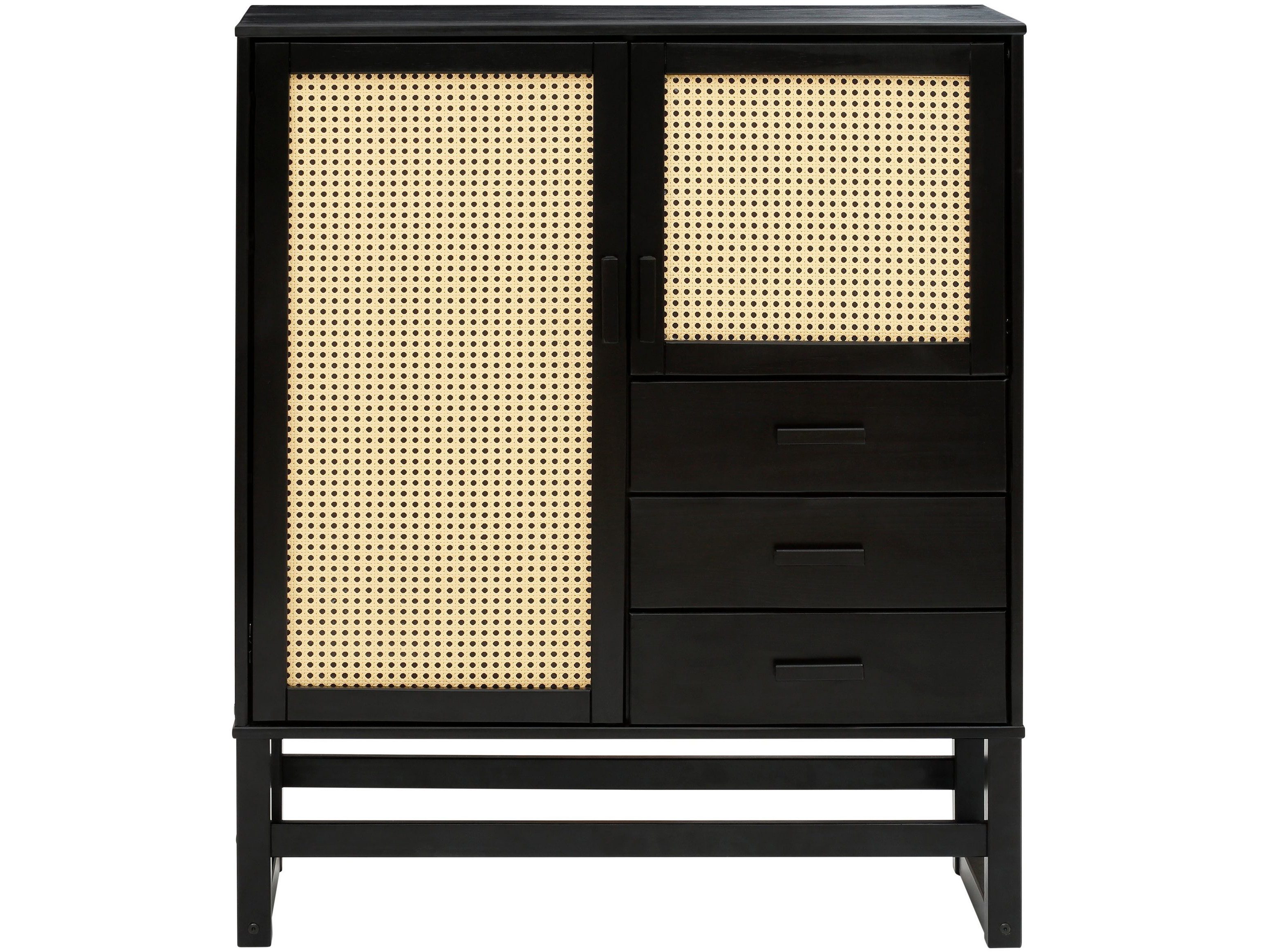 loft24 Highboard Jenna, mit Rattangeflecht