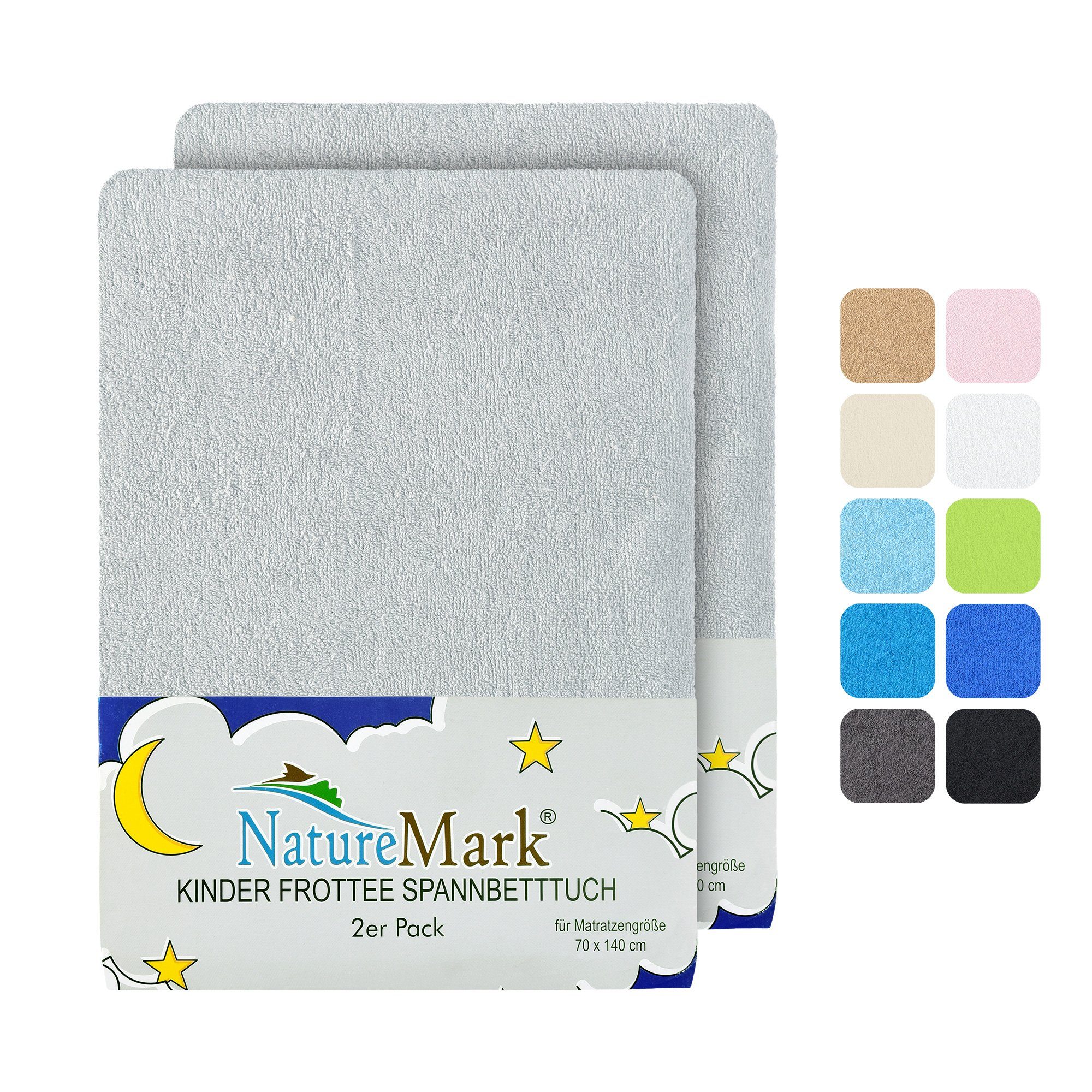 NatureMark Spannbettlaken Frottee Spannbettlaken, 80% Baumwolle günstig online kaufen