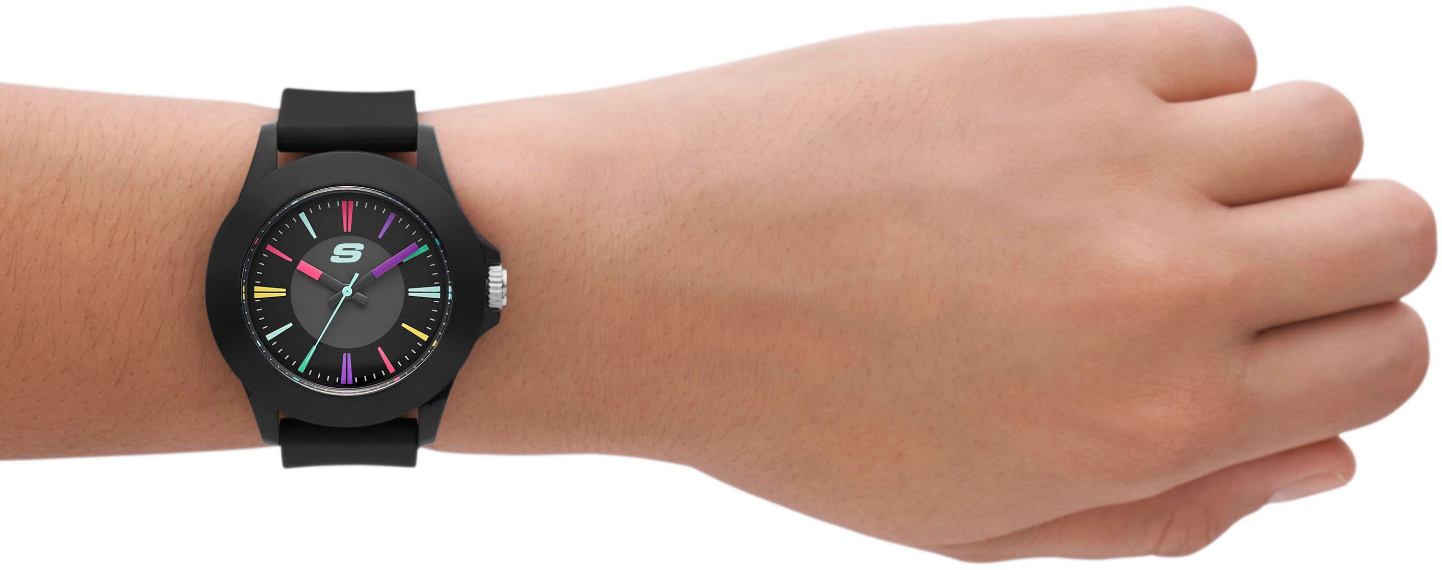 Skechers Quarzuhr ROSENCRANS SR6079, Armbanduhr, Damenuhr, Silikonarmband, analog, Mineralglas