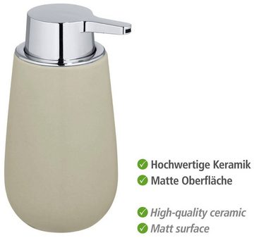 WENKO Seifenspender Badi, (1-tlg), Beige Keramik, 320 ml