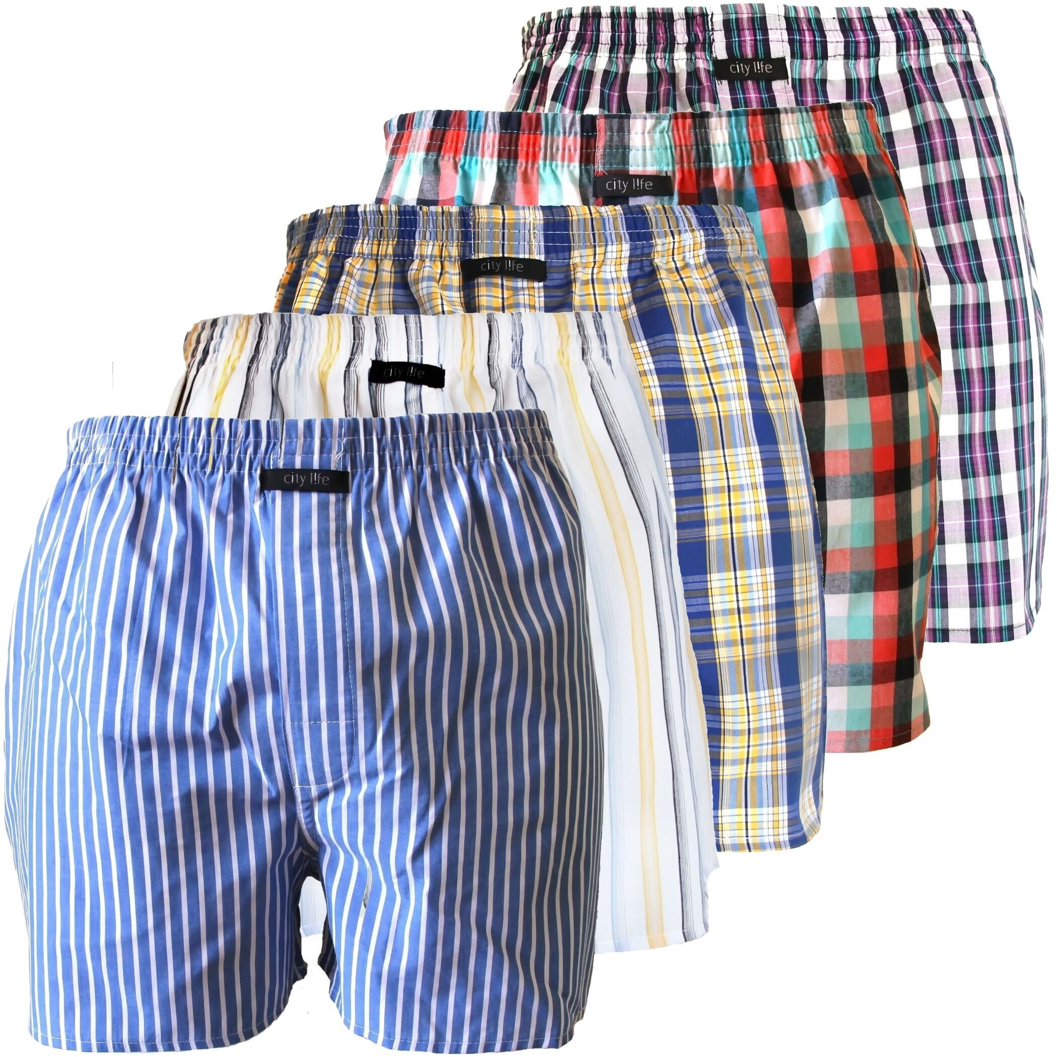City Life Boxershorts 5er Pack City Life desortierte Webboxer Short Jungen SPARPACK (1-St) – Bild 3 von 4