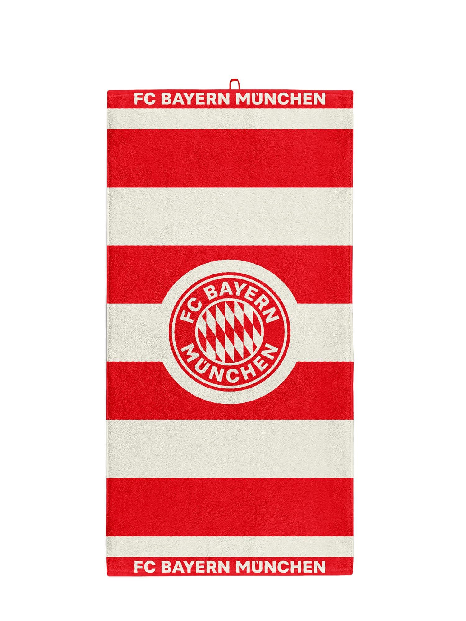 FC Bayern München Badetuch FC Bayern München Handtuch 80x160 cm (Rot/Weiß), Baumwolle