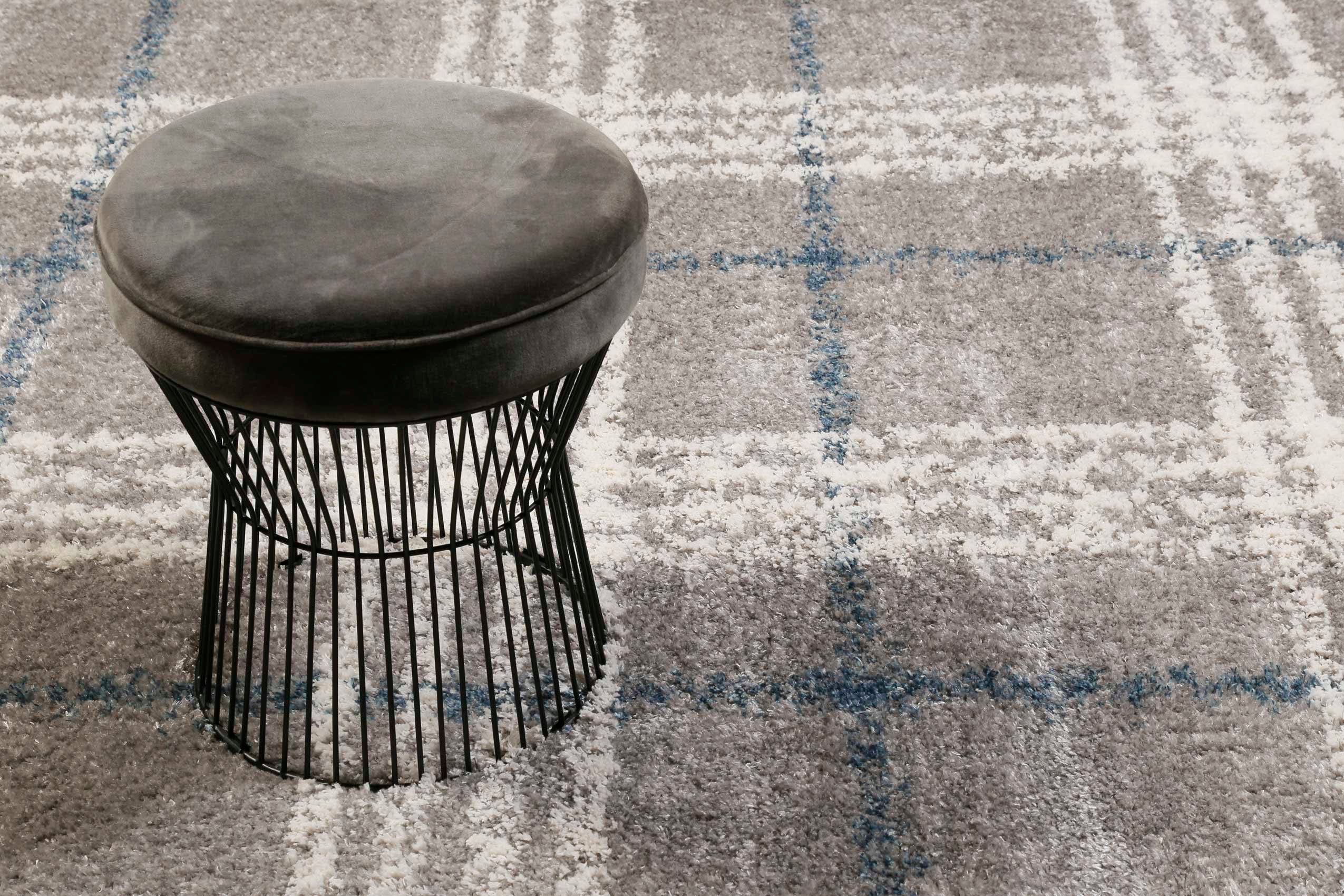 Esprit Hochflor-Teppich Nora ESP-80336, rechteckig, Höhe: 30 mm, Shaggy, Langflor, mit Karo-Muster, Wohnzimmer