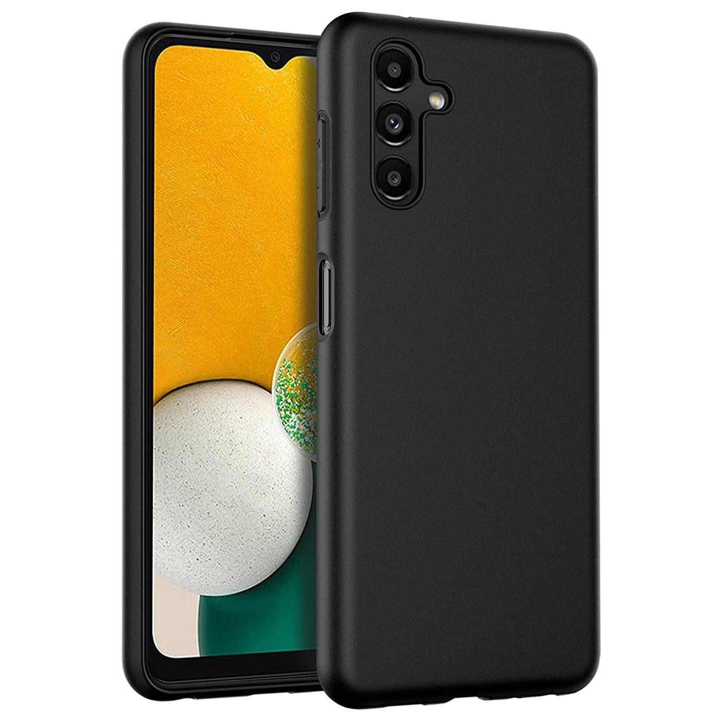 CoolGadget Handyhülle Handy Schutzhülle für Samsung Galaxy A13 5G / A04s matt schwarz 6,5 Zoll, Silikon TPU Hülle Schutz Tasche Cover schlicht Slim Case