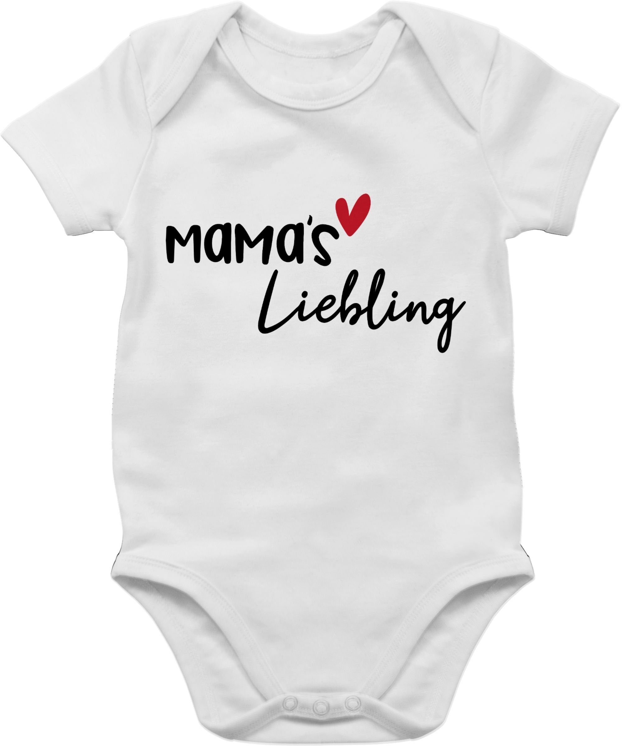 Shirtracer Shirtbody Mamas Liebling (1-tlg) Muttertagsgeschenk 1 Weiß