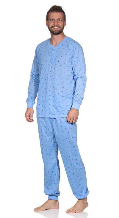 EloModa Pyjama Herren Pyjama Set Shirt & Hose Schlaf-Anzug Nachthemd, Gr. M L XL 2XL (2 tlg)