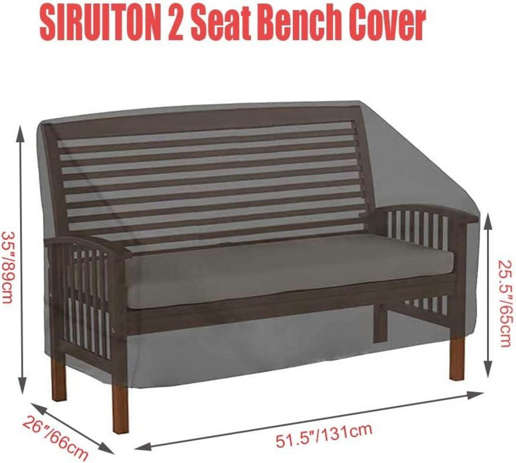 LuxusKollektion Gartenmöbel-Schutzhülle Gartenbank Abdeckung 2-Sitzer 420D günstig online kaufen