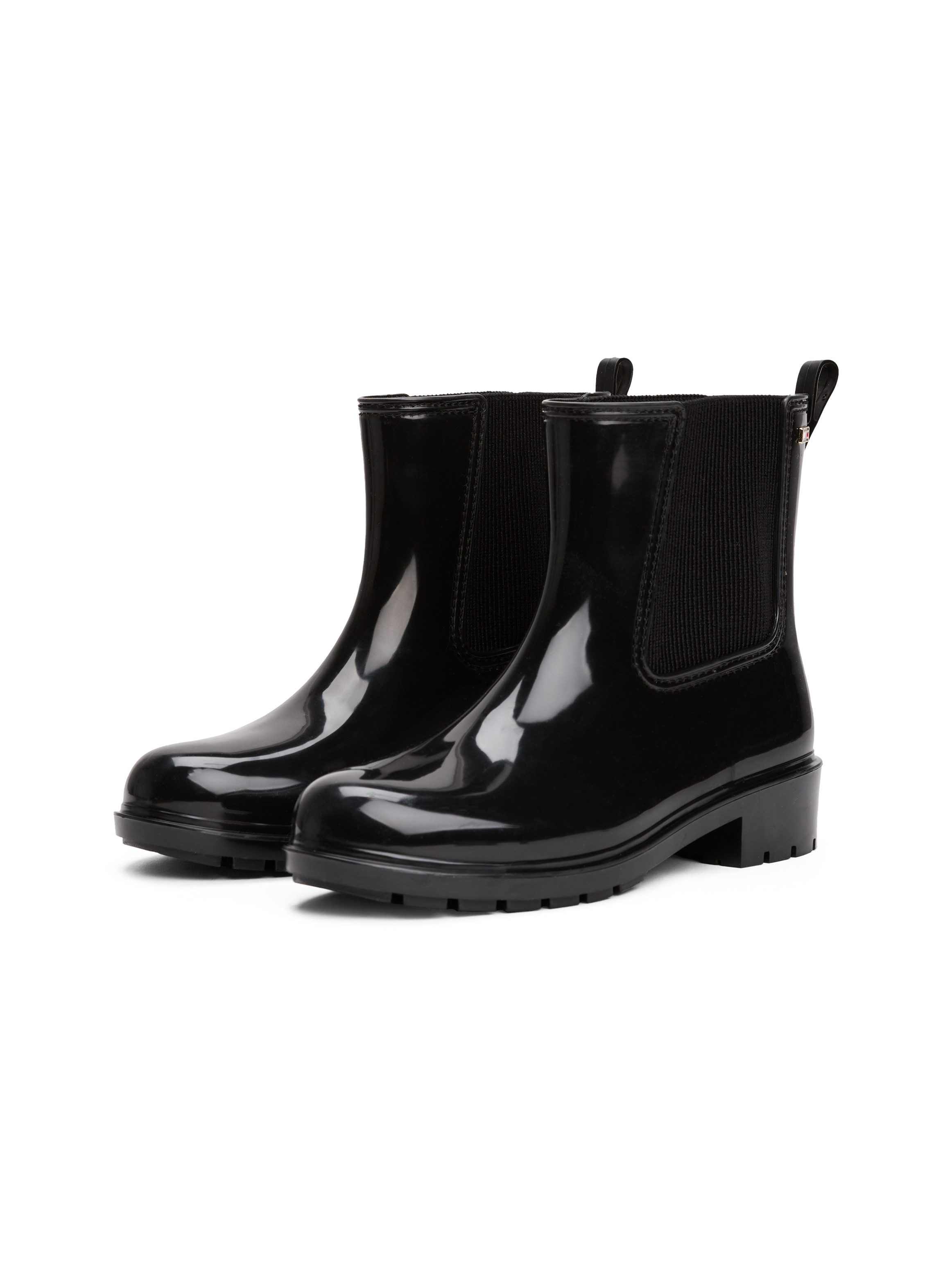 Tommy Hilfiger FLAG HARDWARE RAINBOOT Chelseaboots, Blockabsatz, Schlupfboo günstig online kaufen