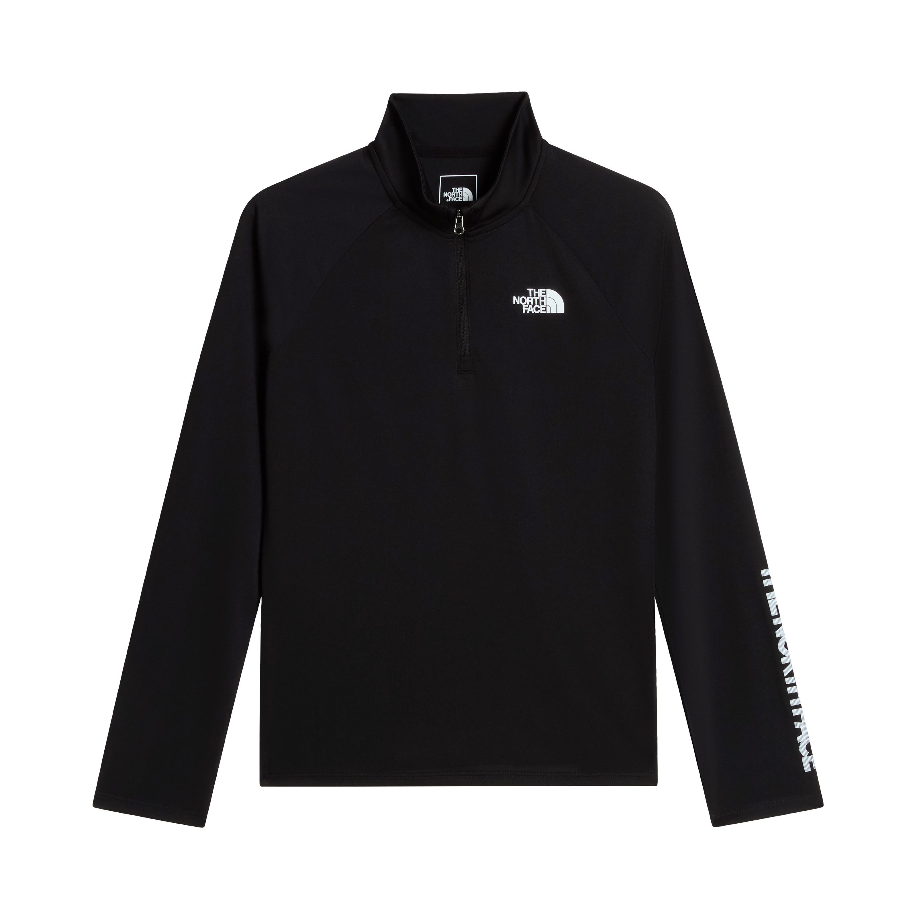 The North Face Funktionsshirt für Kinder, mit Reißverschluss, Langarm, unifarben, aus Polyester