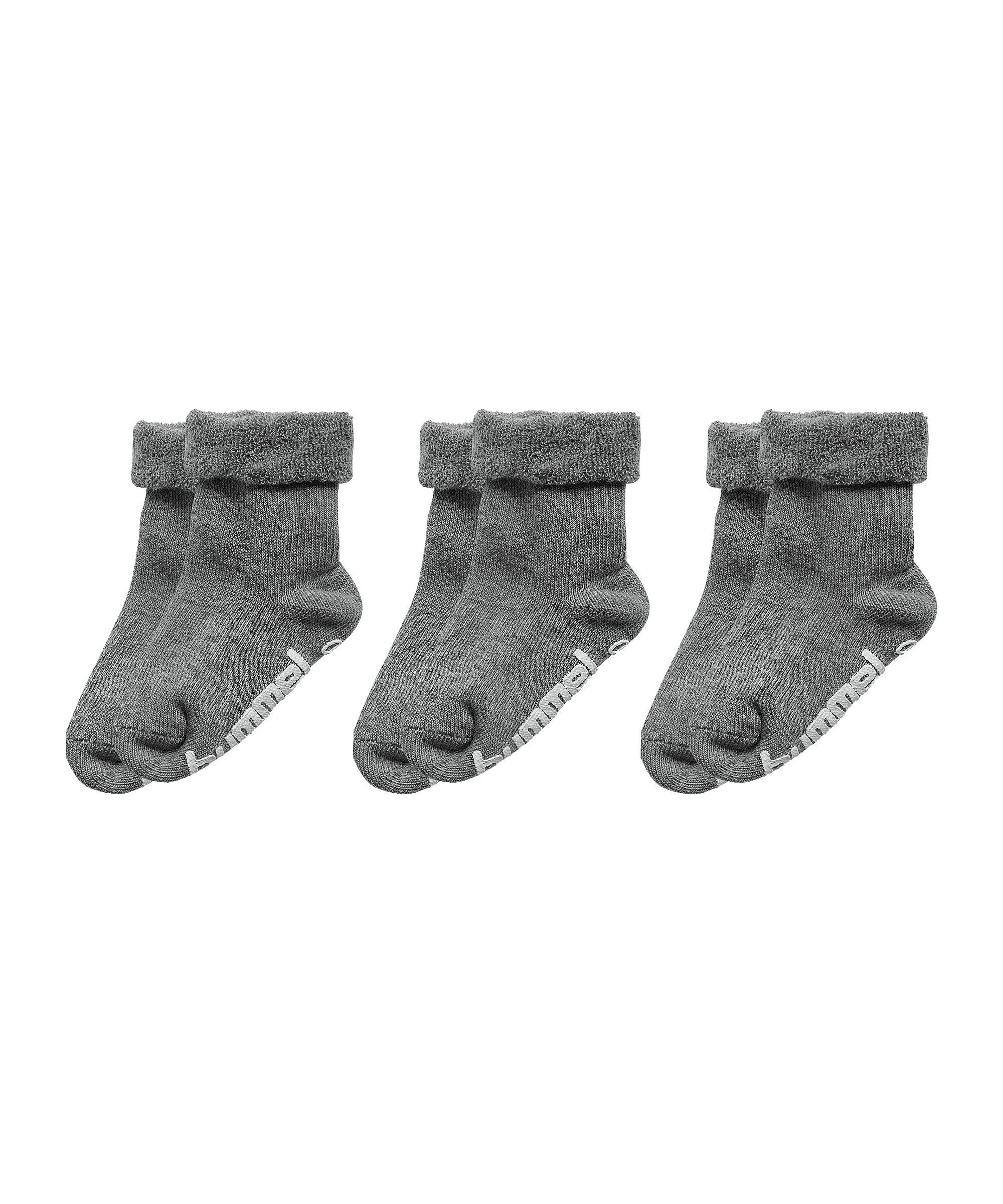 hummel Freizeitsocken Hummel Mini Non Slip 3-Pack Socken Kids Weiß Baumwolle