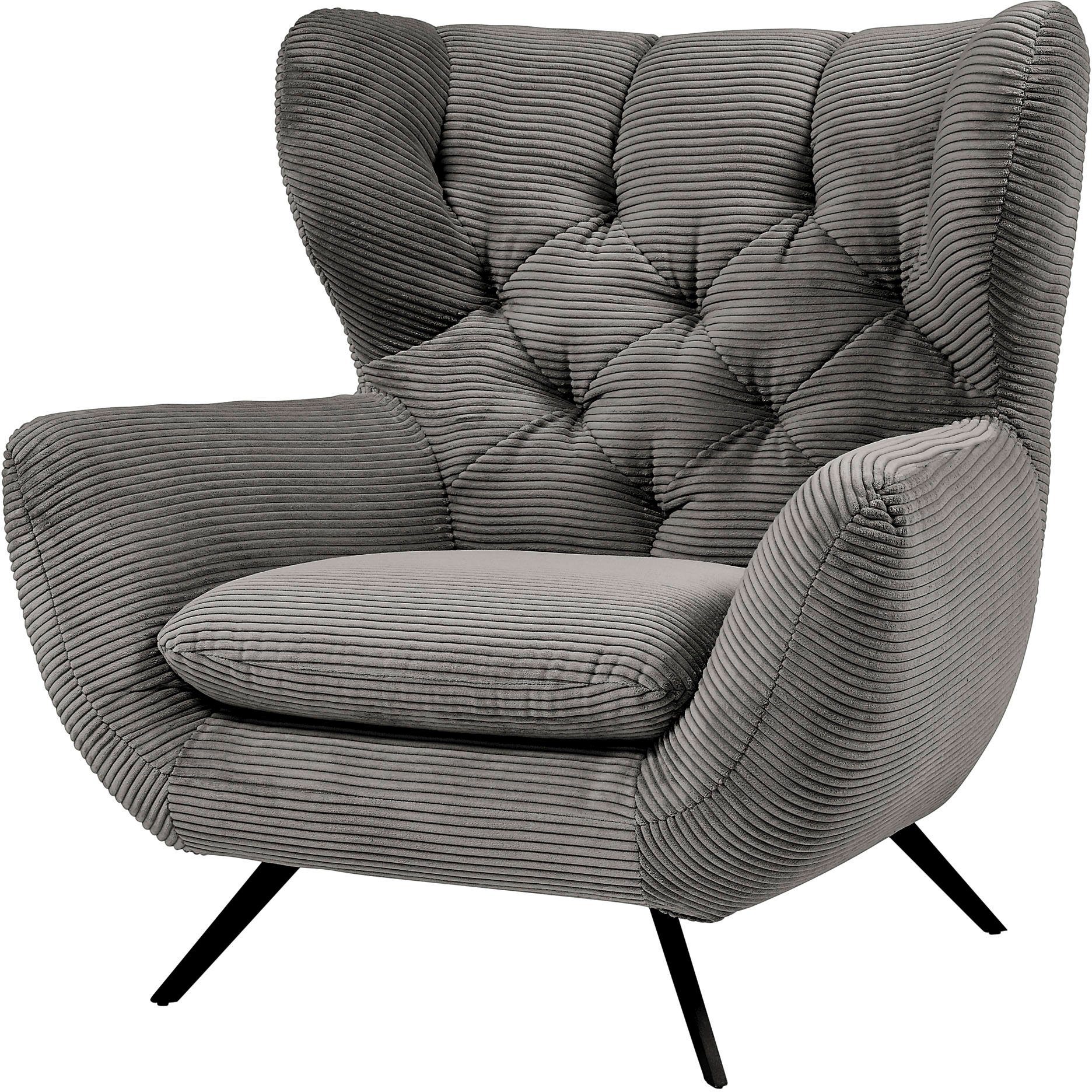 3C Candy Sessel Beatrice Ohrensessel mit Knopfheftung im Rücken, bequemer R günstig online kaufen