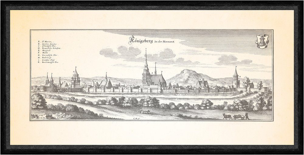 Kunstdruck Königsberg in der Neumark Chojna Westpommern Polen Marstall St Faks_Me