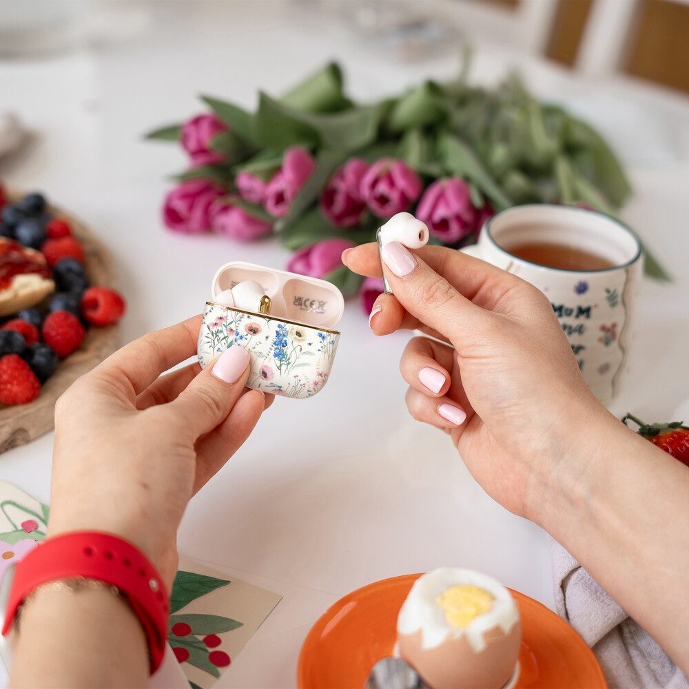 VQ Laura Ashley Kabellose Ohrhörer Bluetooth TWS 5.3 – Alford Meadow Blau wireless In-Ear-Kopfhörer