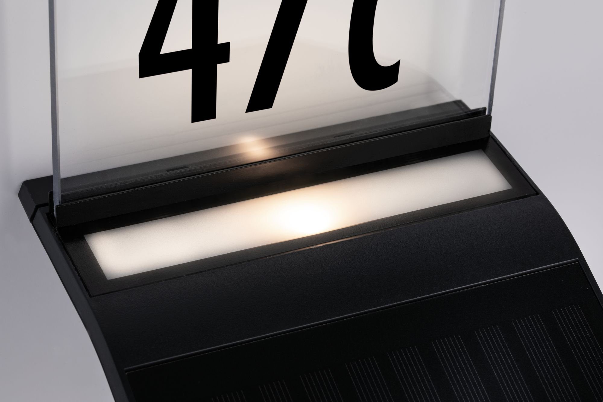Paulmann LED Außen-Wandleuchte Yoko, Bewegungsmelder, LED-Board, Solar mit fest Warmweiß, Hausnummernleuchte, LED Bewegungsmelder integriert