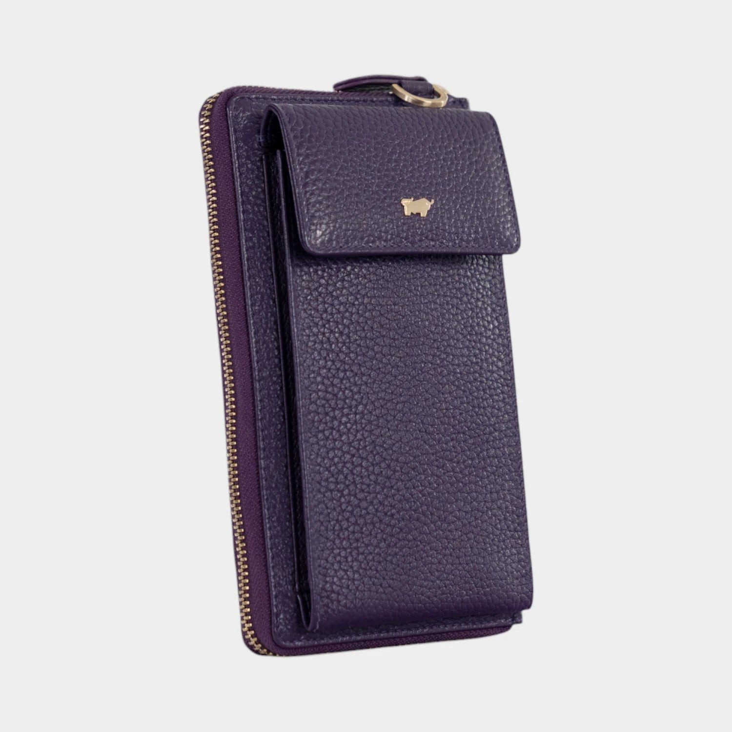 Braun Büffel Handytasche ASTI RV-Geldbörse mit Handyfach 18 Kartenfächer violett