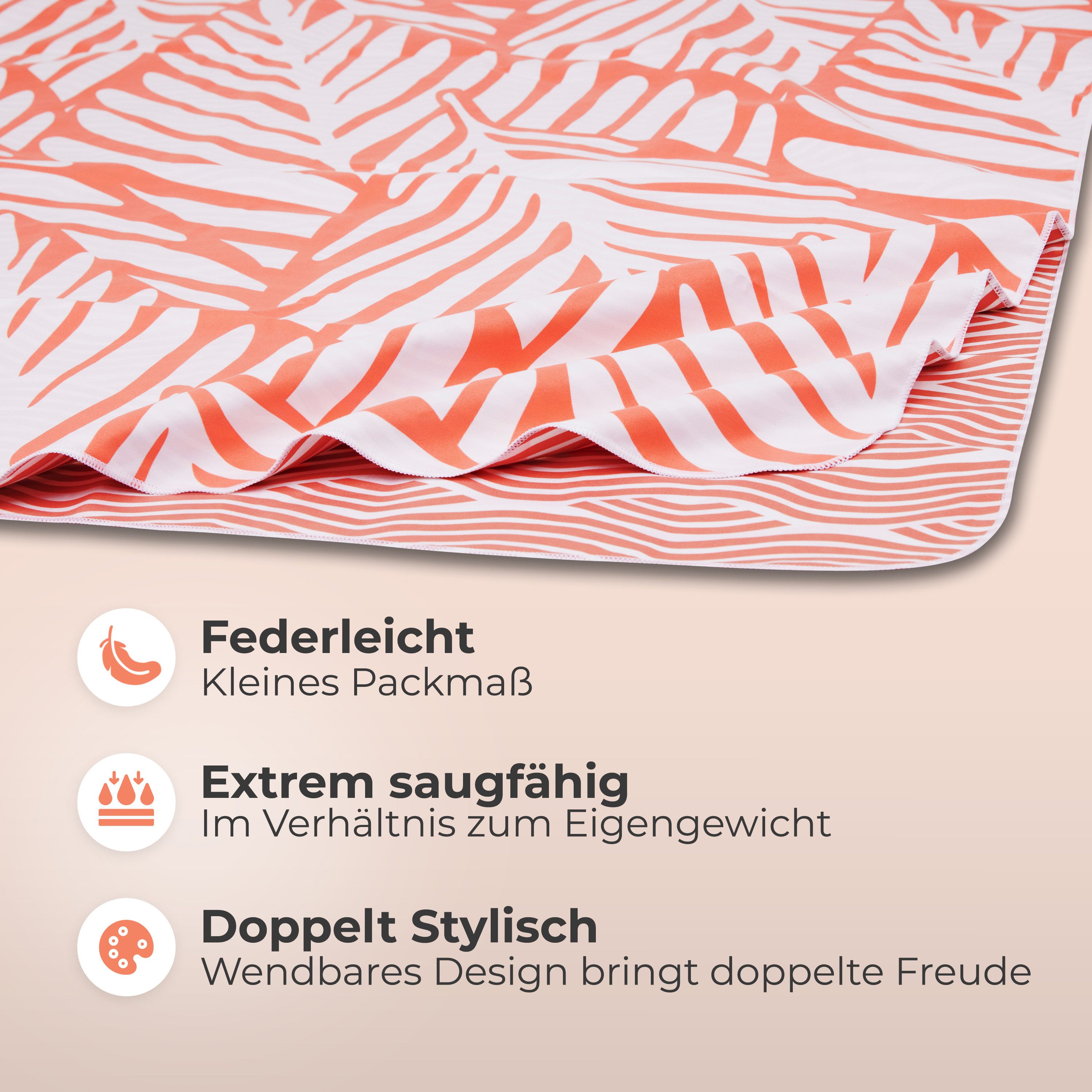 NirvanaShape Strandtuch Reise Handtuch Strandtuch XXL - Strandhandtuch, Mikrofaser Badetuch – Bild 3 von 5