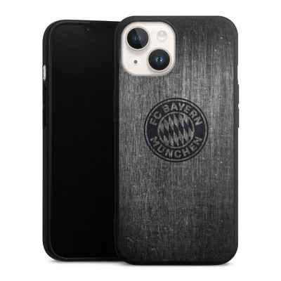 DeinDesign Handyhülle Metallic Look FCB FC Bayern München Metalllook FCB Logo einfarbig, Apple iPhone 15 Silikon Hülle Premium Case Handy Schutzhülle