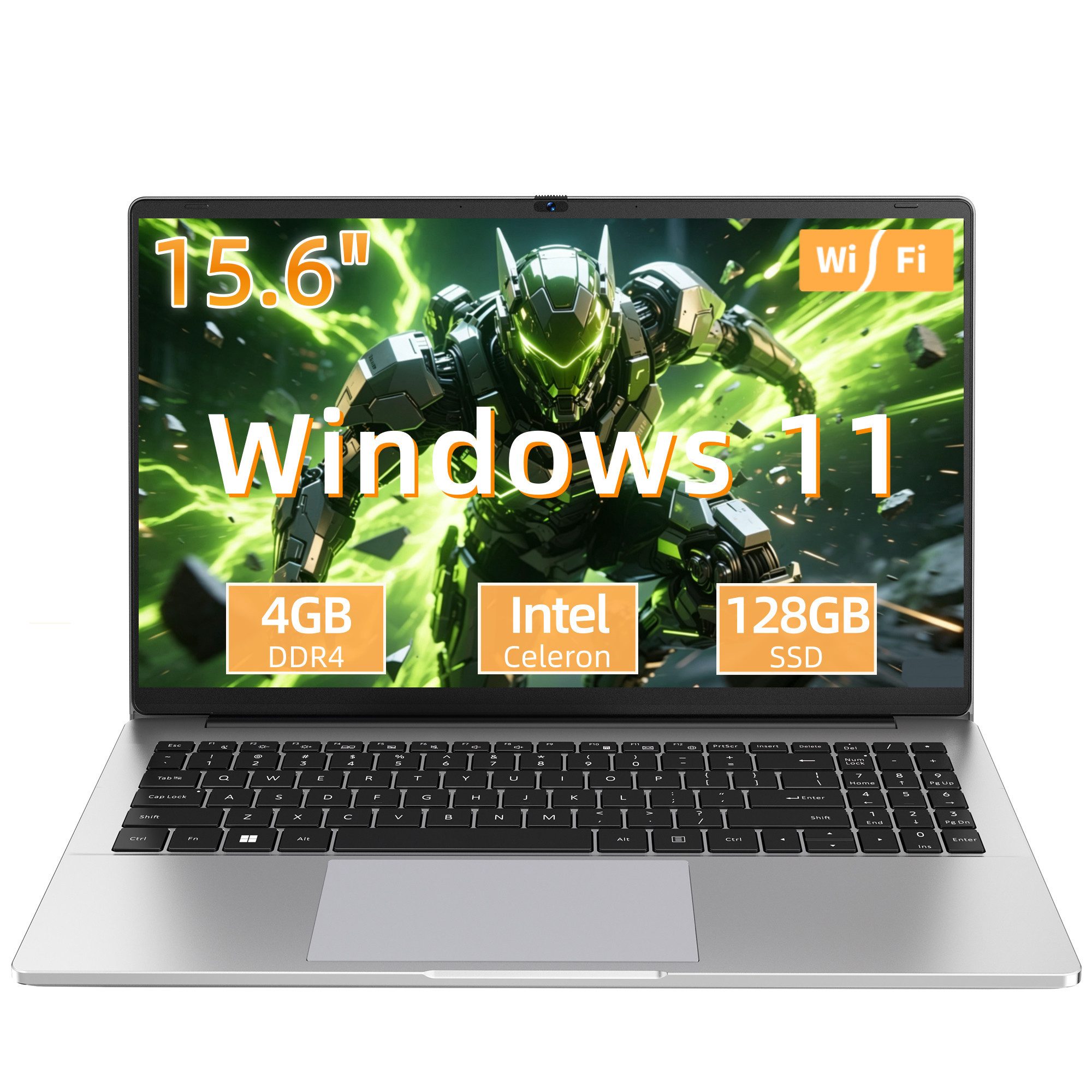 MENGHU 15,6-Zoll Laptop Intel Celeron N4020, 4GB DDR4 128GB eMMC 5G WiFi Notebook (Intel® Celeron® N4020, Intel® UHD Graphics 600, 4 GB, 128 GB SSD)