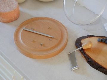Kesper Käsehobel, Buchenholz, mit Haube für Tete de moine, Schneideplatte mit Käsemesser