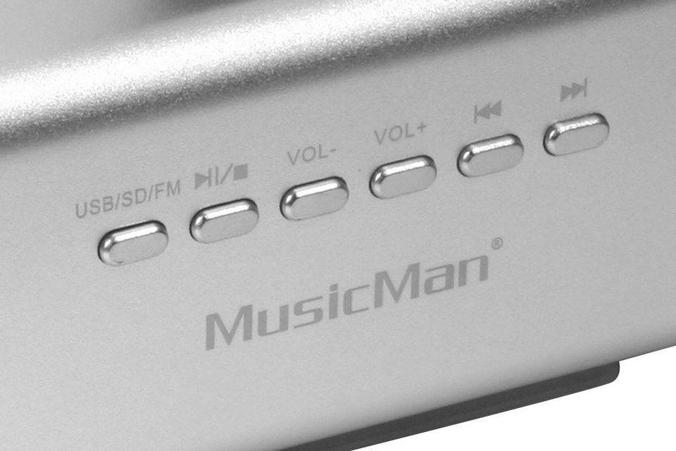Technaxx MusicMan MA Soundstation 2.0 Portable-Lautsprecher (6 W), Portable- Lautsprecher, Gesamtleistung (RMS): 6 Watt