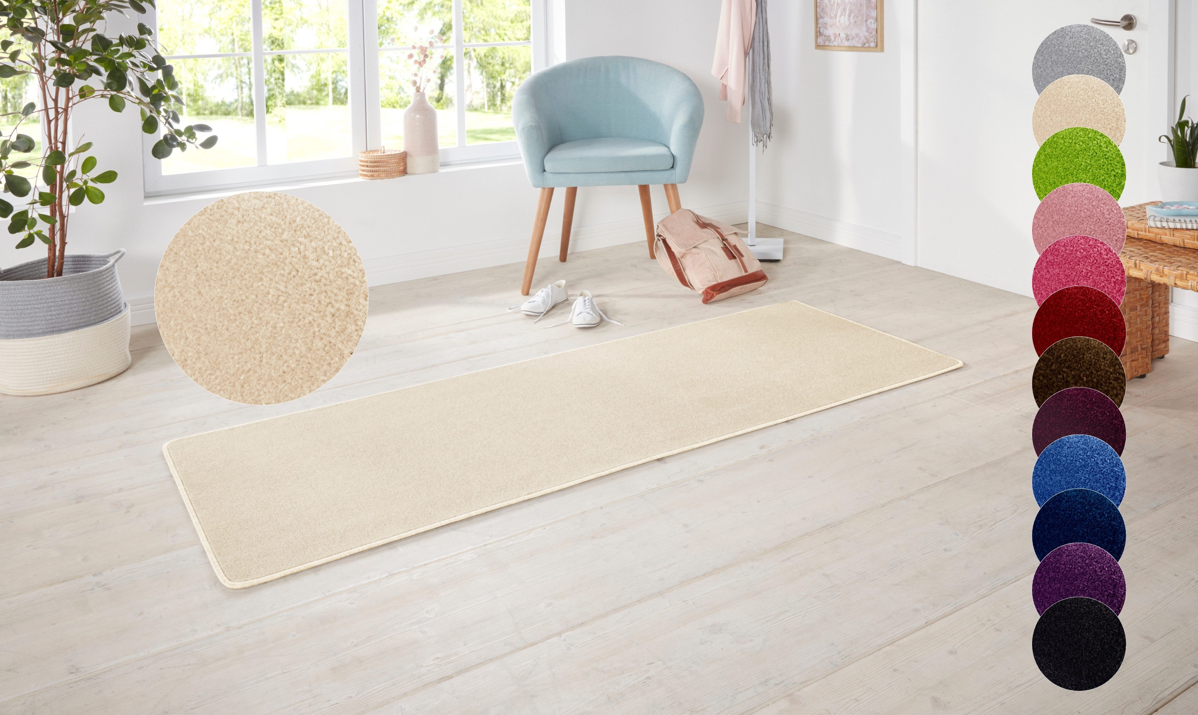 HANSE Home Teppich »Shashi«, rechteckig, 8,5 mm Höhe, Kurzflor, Unifarben, günstig online kaufen