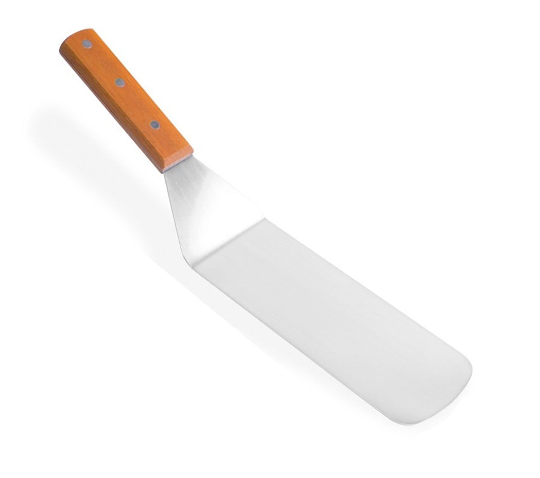 BAYLI Grillbesteck-Set XXL Pfannenwender aus Edelstahl, Fleischwender mit Holzgriff, Braten