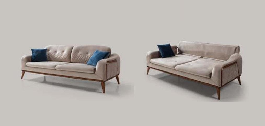 Sofagarnitur Sessel Teile Sitzer Wohnzimmer 3 Garnitur Luxus, 3+3+1 JVmoebel Sofas Sofa