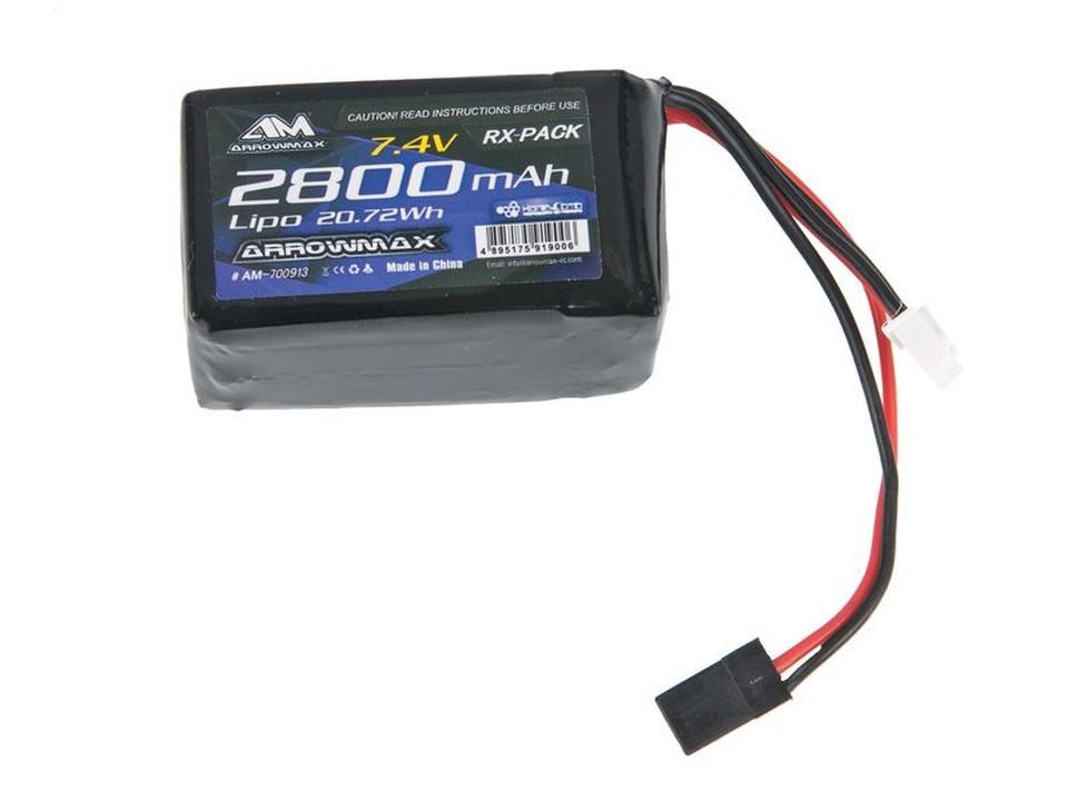 ArrowMax Arrowmax Competition LiPo Micro RX-Pack Hump # 2800mAh 7.4V Akku