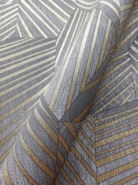 Newroom Vliestapete, Grau Grafiktapete Grafisch Leicht Glänzend - Beige Glamour Modern Muster für Büro Diele/Flur Schlafen