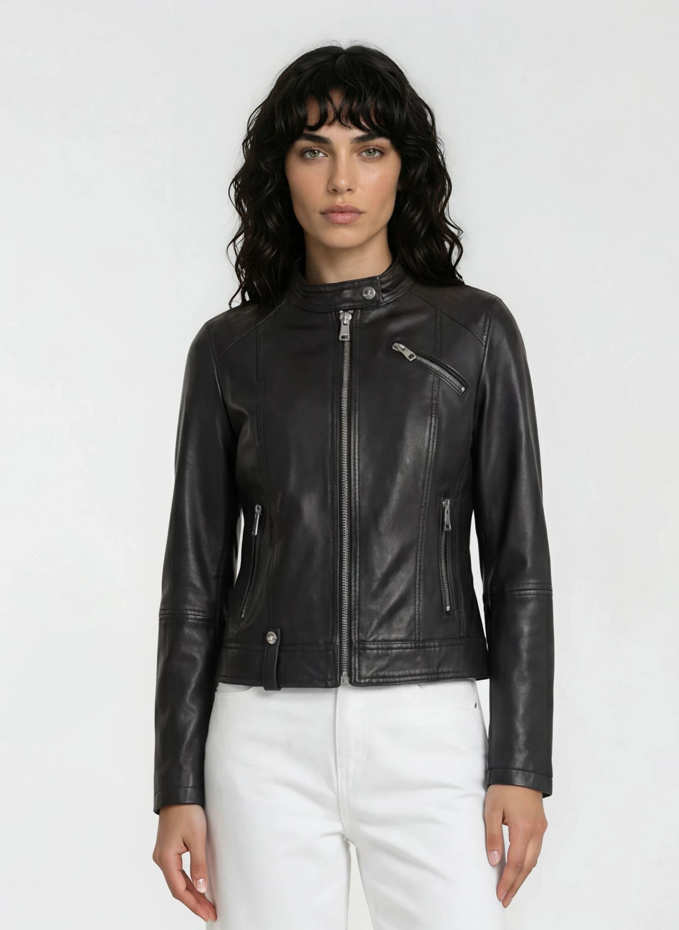 trueprodigy Lederjacke Teona Dekorative Steppnähte an Schultern und Rücken günstig online kaufen