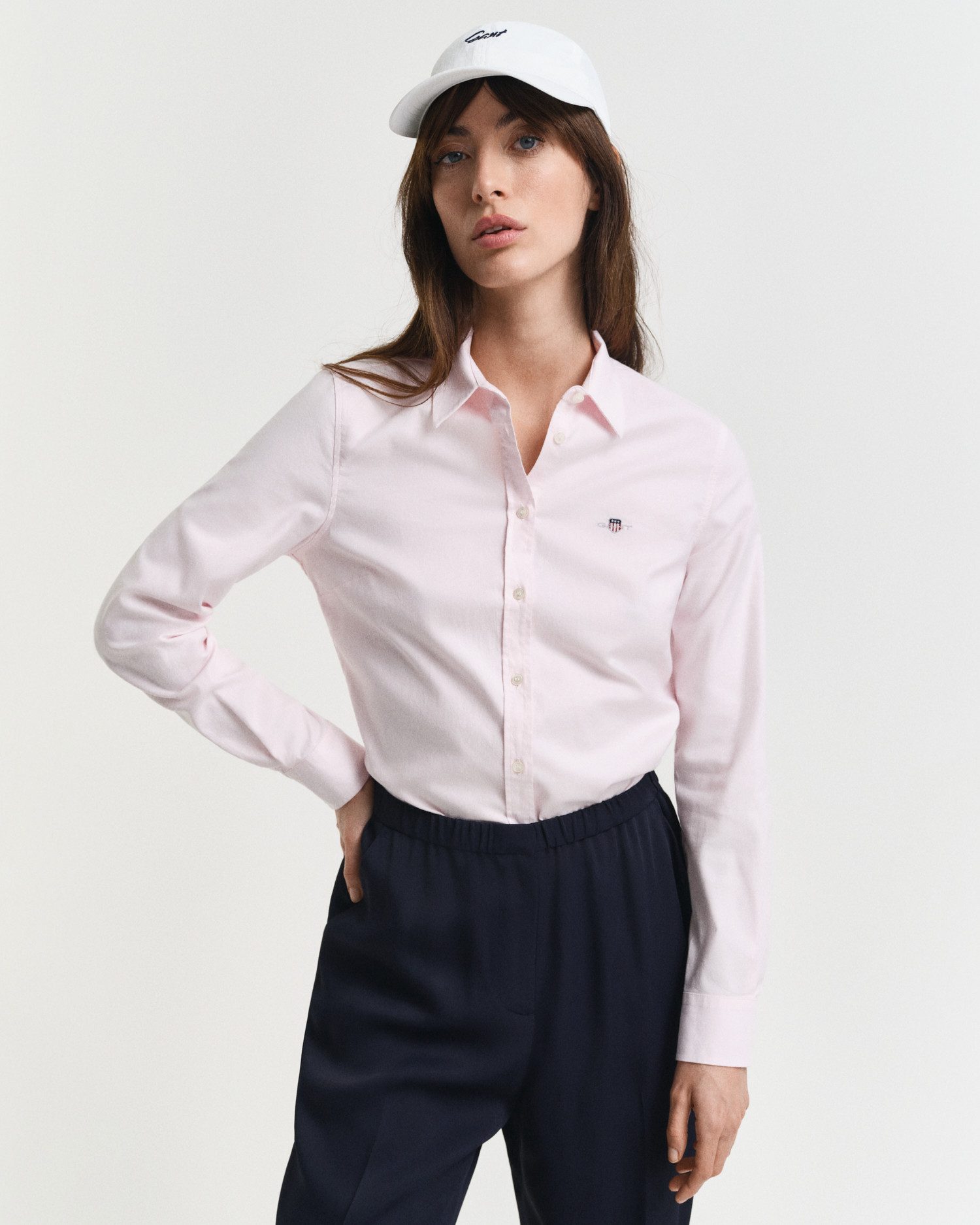 Gant Langarmbluse New Slim Stretch Oxford Blouse für bequemen Sitz u. Beweg günstig online kaufen