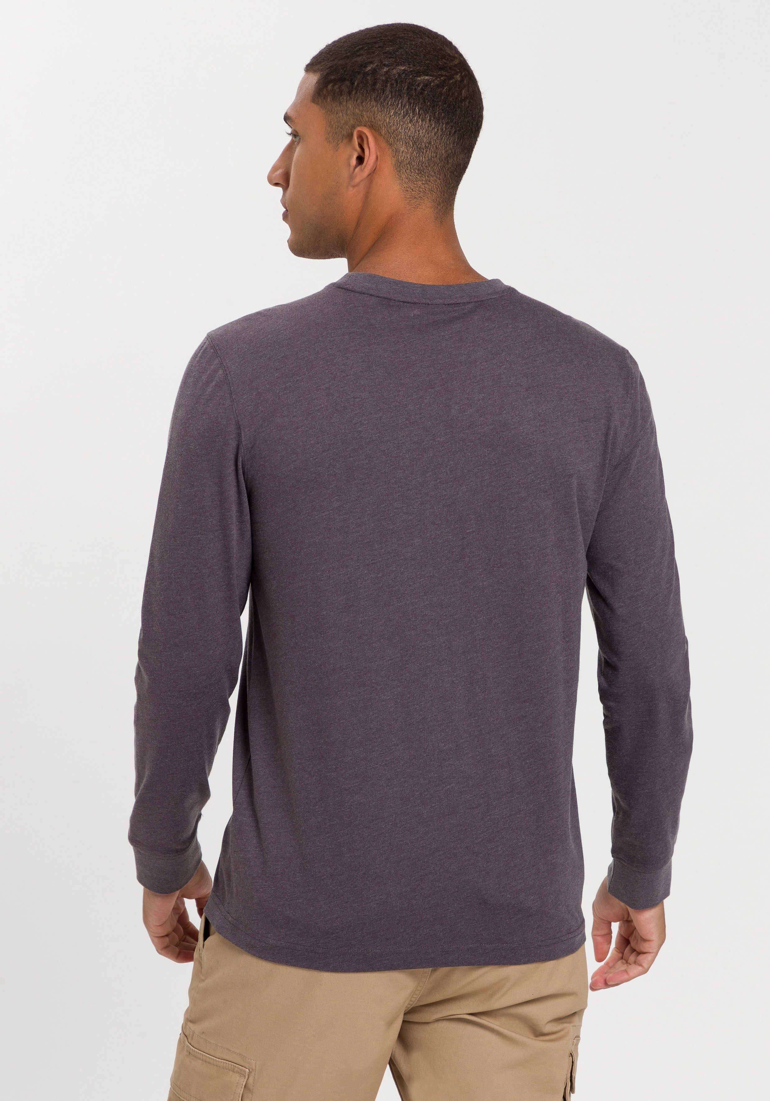 H.I.S Langarmshirt (Packung, 2-tlg., 2er-Pack) Langarm, bedruckt, Rundhalsausschnitt, aus 100% Baumwolle