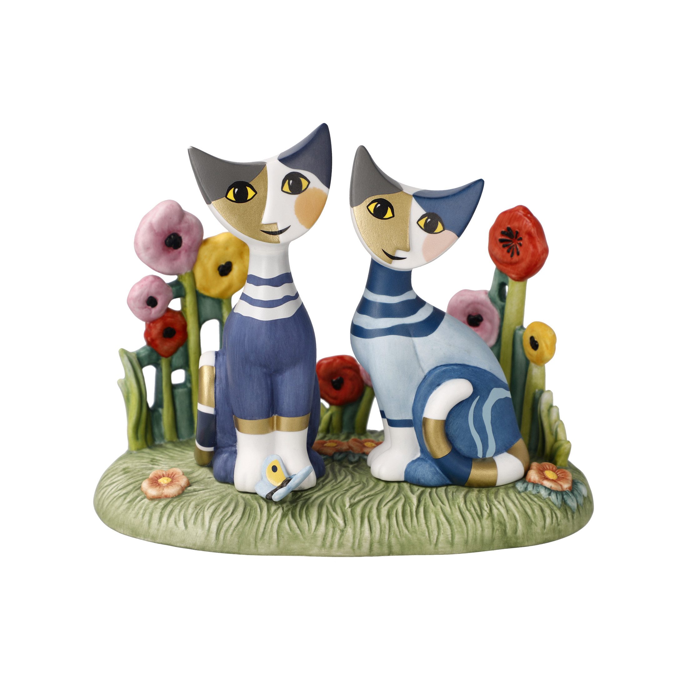 Dekomiro Dekofigur Goebel Katzenfigur Aura primaverile von Rosina Wachtmeister  (1 St., 1 Paar)