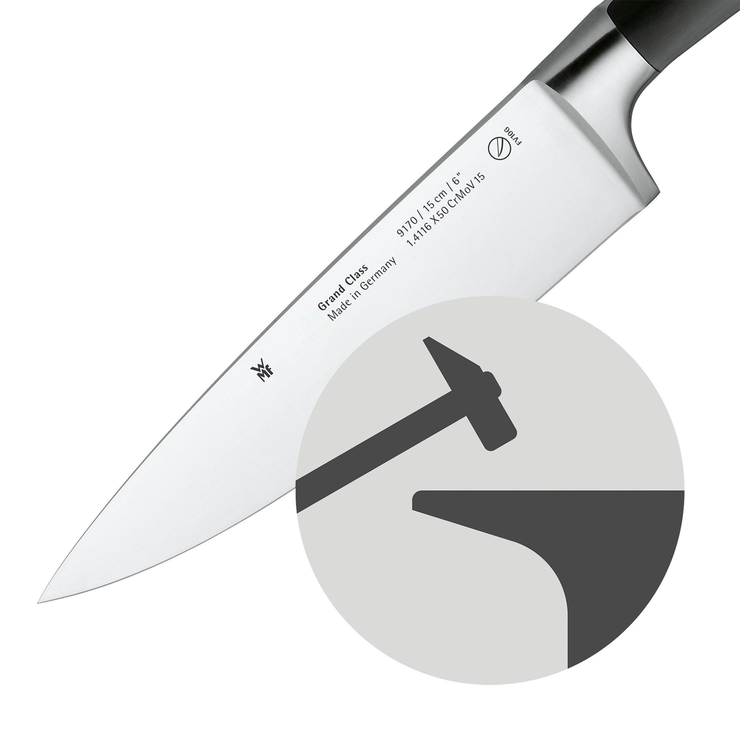 WMF Kochmesser Grand Class, langanhaltende Schärfe, handgeschmiedeter Spezialklingenstahl